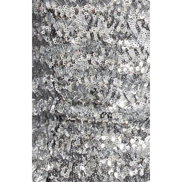 The Attico Sequin Zane Metallic Crossover Cut-out Top - Picture 8 of 16